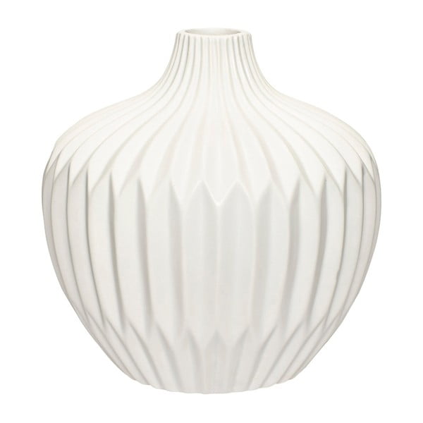 Vaza iz bele keramike Hübsch Kjeld, višina 21 cm