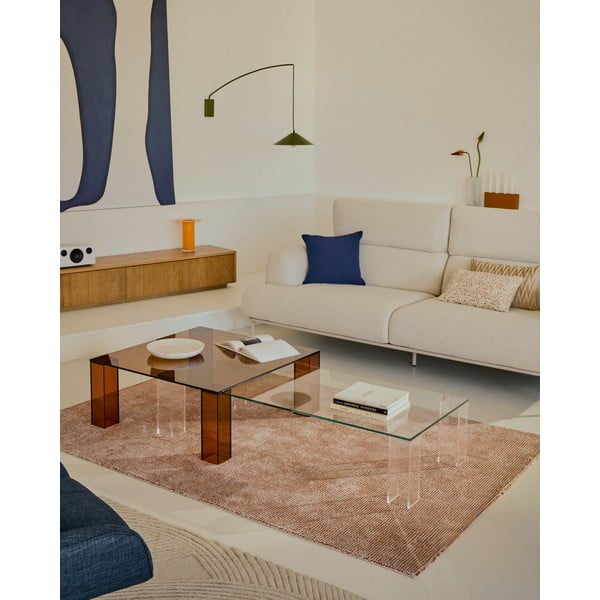 Bež sedežna garnitura iz šenilje 232 cm Compo – Kave Home-image-1