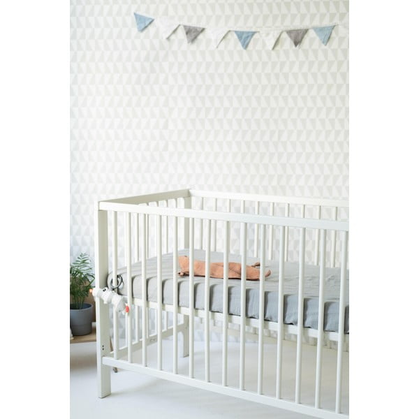 Siva otroška lanena rjuha Linen Tales Nature, 90 x 200 cm-image-3