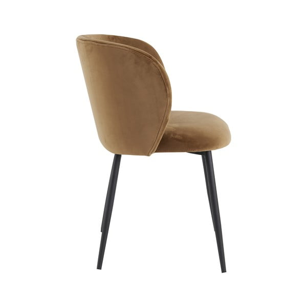 Rjavi žametni jedilni stol Elyna - Light & Living-image-4