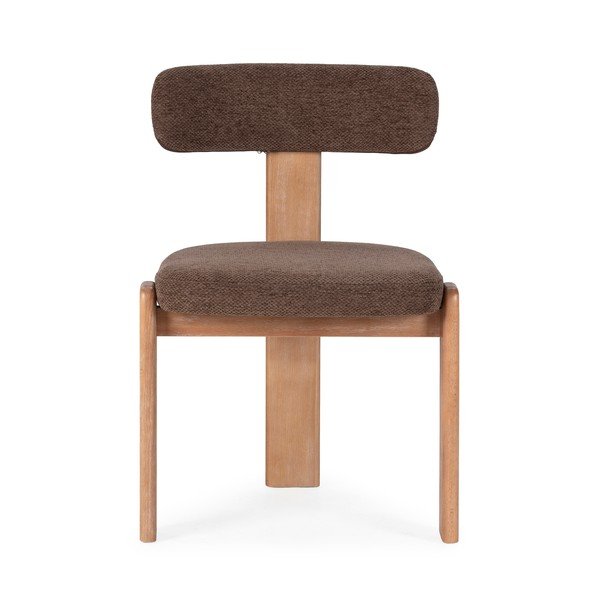 Rjavi oblazinjeni jedilni stoli v kompletu 2 ks Nadia – MOME