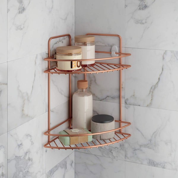 Kopalniška kotna polica z dvema nivojema Metaltex Copper-image-2