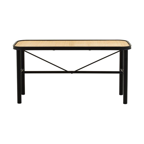 Črna/v naravni barvi klop iz ratana Depok – Premier Housewares-image-2