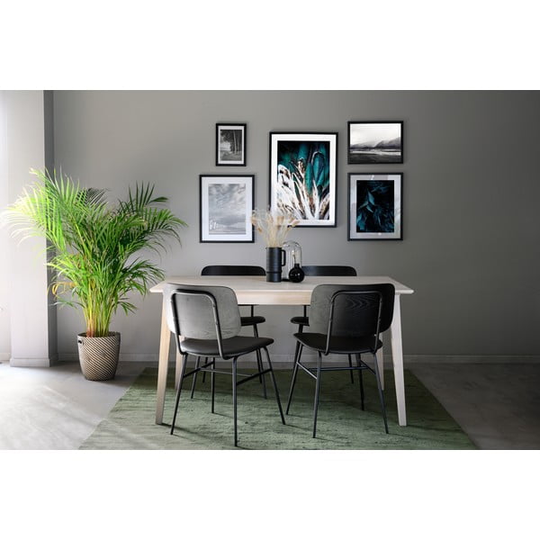 Mat lakirana hrastova jedilna miza Rowico Filippa, 140 x 90 cm-image-2