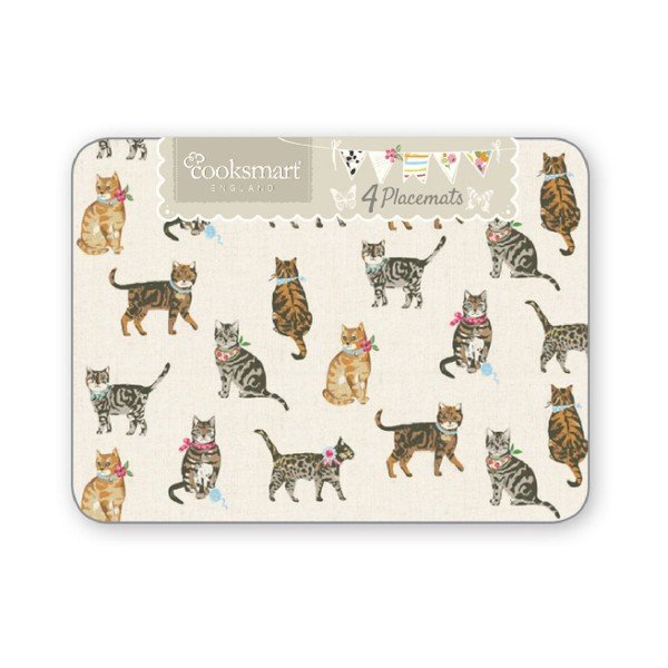 Komplet 4 podstavkov Cooksmart England Cats on Parade-image-2