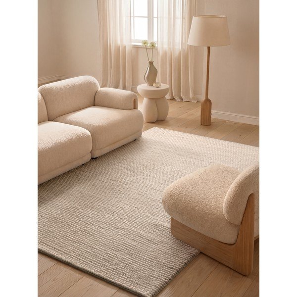 Kremno bela ročno tkana volnena preproga 120x170 cm Richmond Diana – Ted Baker-image-1