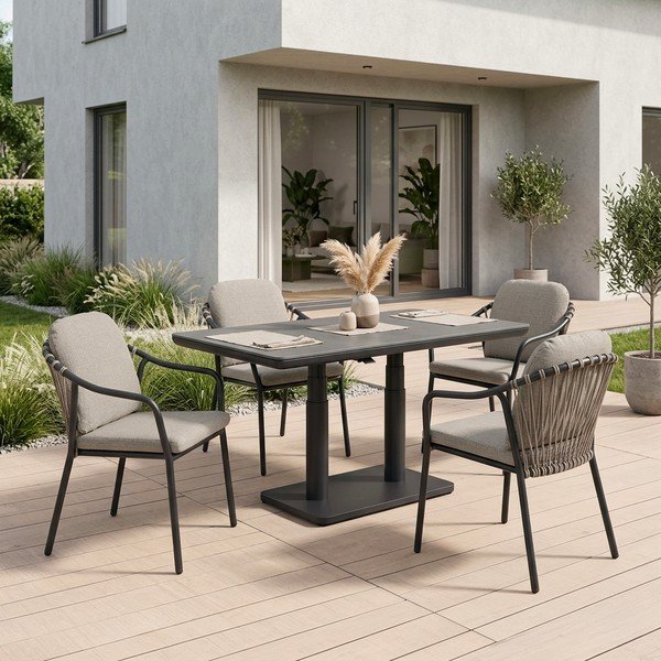 Aluminijasta vrtna miza 80x140 cm Miguel – Bizzotto-image-4