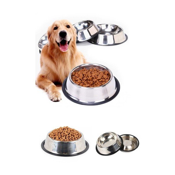 Kovinske sklede za hišne ljubljenčke v kompletu 2 kos ø 22 cm - Lydia&Co-image-1