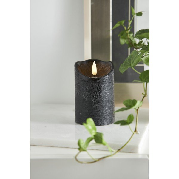 Črna LED sveča iz voska Star Trading Flamme Rustic, višina 12,5 cm-image-3