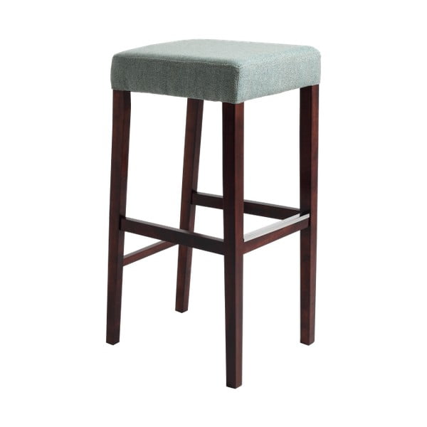 Svetlo turkizno barski stolček s temno rjavimi nogami Oblika po meri Wilton