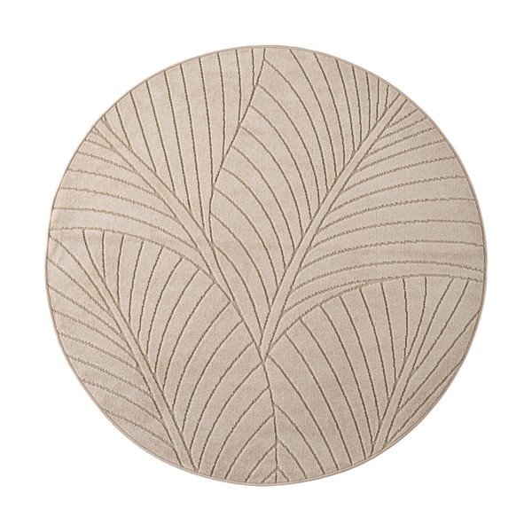 Bež okrogla notranja in zunanja preproga ø 80 cm Nova 1203 – Ayyildiz Carpets