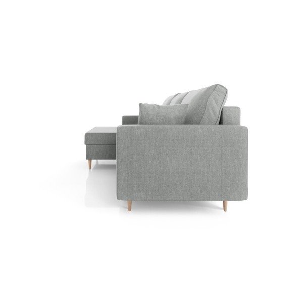 Siva raztegljiva sedežna garnitura s prostorom za shranjevanje Mazzini Sofas Aubrieta, levi kot-image-4