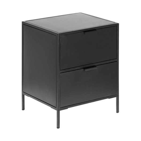 Črna jeklena nočna omarica Shantay – Kave Home-image-2