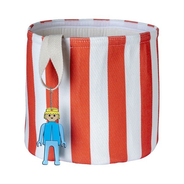 Rdeča tekstilna otroška škatla za shranjevanje ø 30x28 cm Stripes – Playmobil