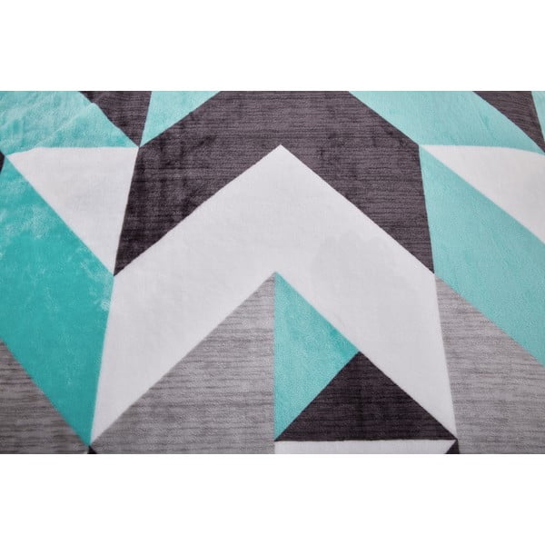 Siva/turkizna enojna posteljnina iz mikropliša 140x200 cm Abstract  – My House-image-4