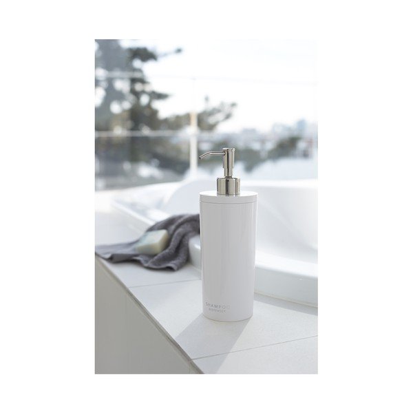 Bel plastičen dozirnik za milo 500 ml Round – YAMAZAKI-image-3