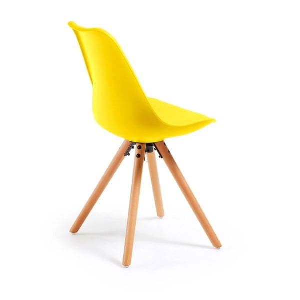 Rumeni stol z bukovimi nogami loomi.design Lumos-image-1