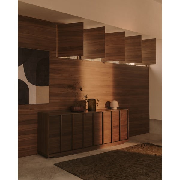 Rjava komoda v orehovem dekorju 200x80x45 cm Onix – Kave Home-image-2