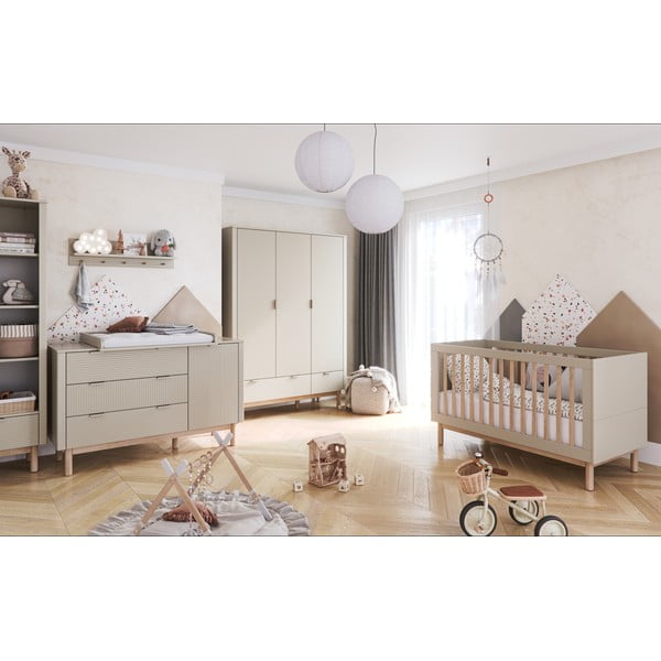 Bež nizka otroška komoda 144,5x52 cm Miloo – Pinio-image-1