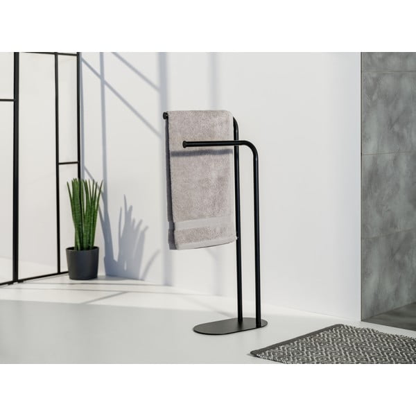 Črno jekleno stojalo za brisače Levante – Wenko-image-2