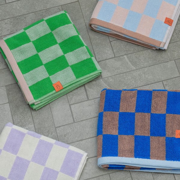 Modre in roza brisače iz organskega bombaža v kompletu 2 kos 40x55 cm Retro - Mette Ditmer Denmark-image-3