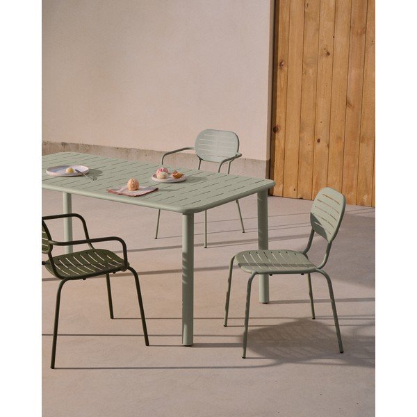 Jeklena vrtna miza 90x180 cm Brai – Kave Home-image-1