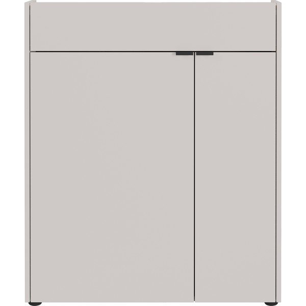 Kremno bela omarica v mat dekorju 83x99x22 cm Ameca – Germania-image-2