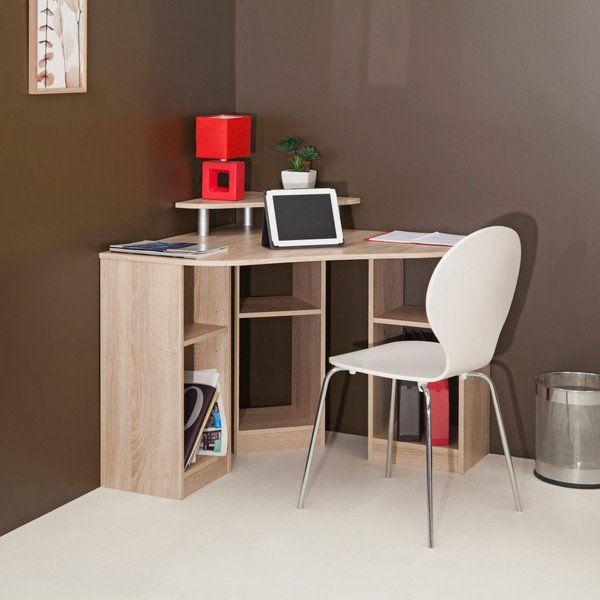Rjava vogalna delovna miza TemaHome Corner-image-1