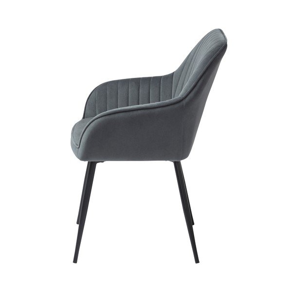Siv žameten jedilni stol Melfort – Unique Furniture-image-2