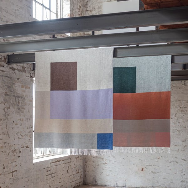 Svetlo vijolična/bež odeja 125x190 cm Brick – Mette Ditmer Denmark-image-3