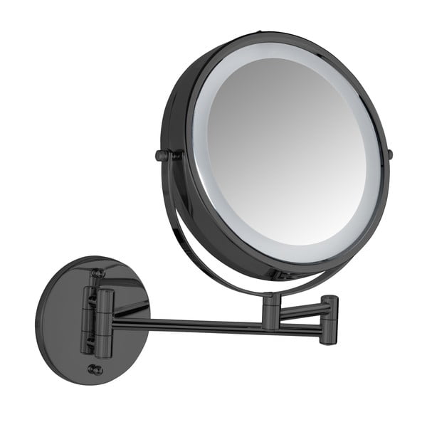 Povečevalno kozmetično ogledalo z lučjo (5x povečava) ø 25,5 cm Lumi – Wenko-image-2