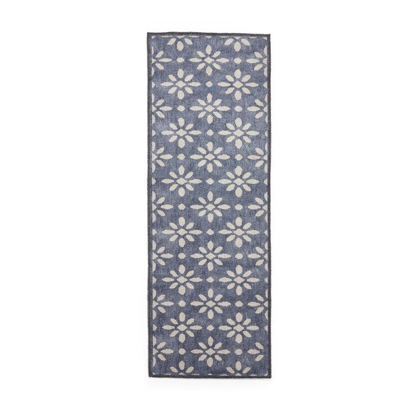 Temno moder pralen tekač 76x230 cm Coral Blue – Think Rugs