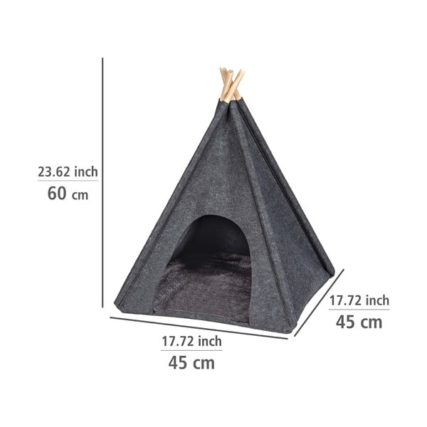 Temno siv šotor teepee za hišne ljubljenčke Wenko-image-4