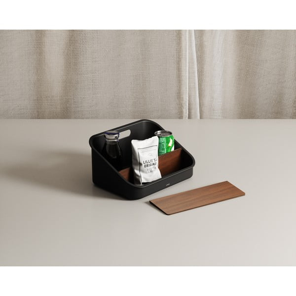 Črn kopalniški organizator za kozmetiko iz reciklirane plastike Bellwood – Umbra-image-2