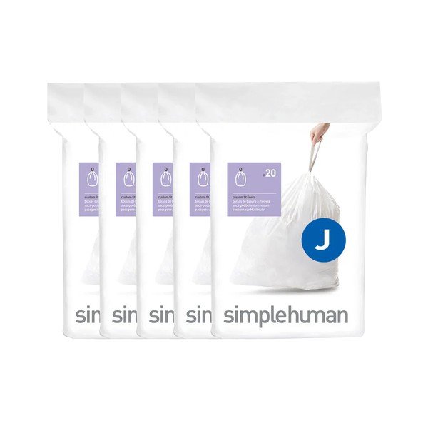 Vrečke za smeti 100 ks z zateznim trakom 45 l J – simplehuman-image-1