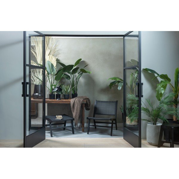 Črn tabure za vrtni stol WOOOD Puk-image-1