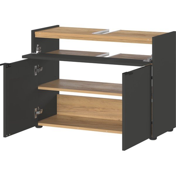 Antracitno siva omarica za pod umivalnik 80x60 cm Forano – Germania-image-3