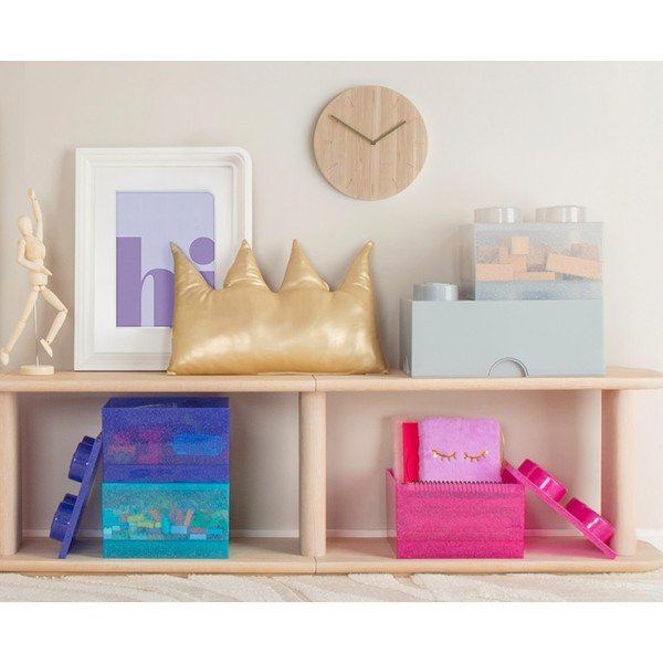 Svetlo modra plastična otroška škatla za shranjevanje 25x25x18 cm – LEGO®-image-4