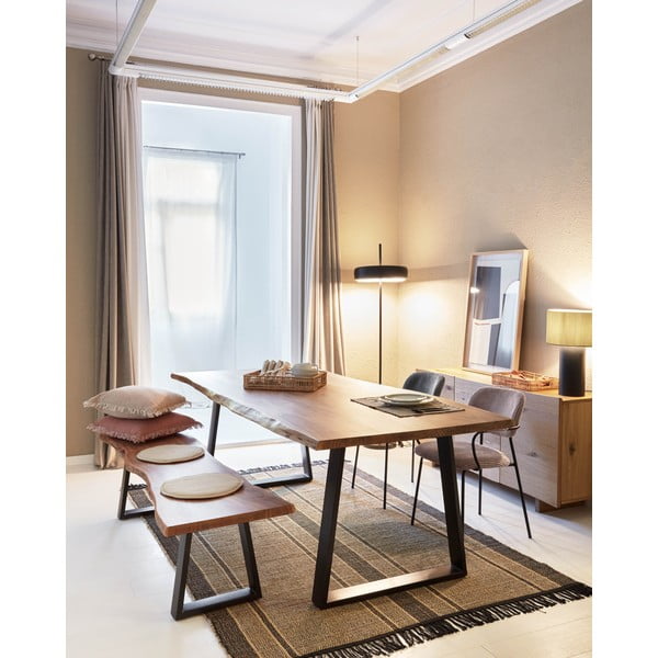 Črna/naravna obojestranska preproga iz morske trave 160x230 cm Brunilda – Kave Home-image-1