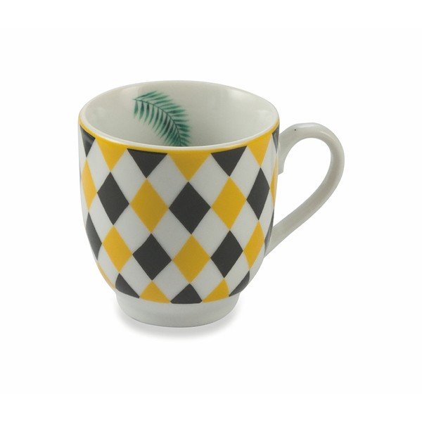 Komplet 6 porcelanskih skodelic in krožnikov VDE Tivoli 1996 Mykonos Urban Jungle, 90 ml-image-3
