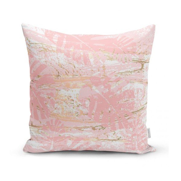 Minimalistične prevleke za blazine Pink Leafes Brush, 45 x 45 cm