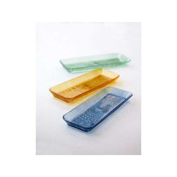 Moder steklen servirni krožnik 14x38 cm Kusintha – Bitz-image-3