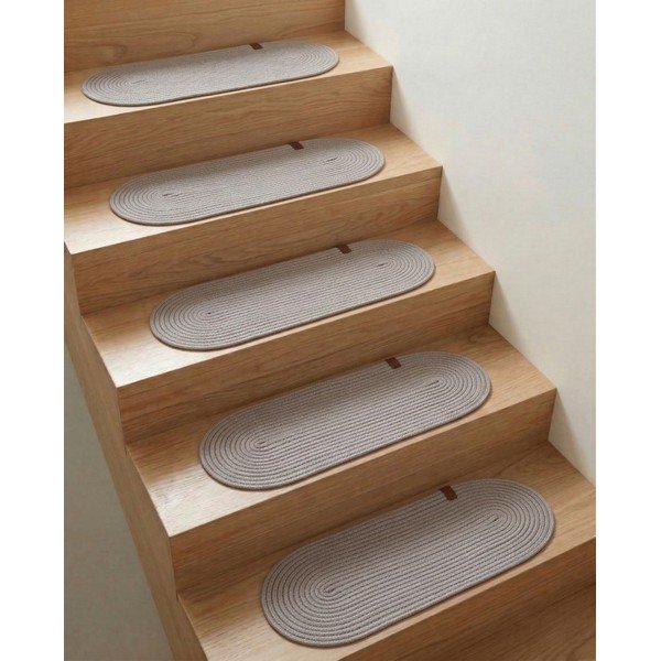 Sivorjavi komplet preprog za stopnice 16 ks 25x65 cm Milo – Vitaus-image-1