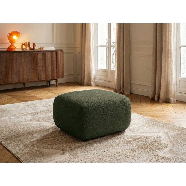 Zelen tabure iz tkanine bouclé Montaigne – Bobochic Paris-image-1