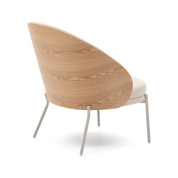 Bež fotelj iz šenilje Eamy – Kave Home-image-4