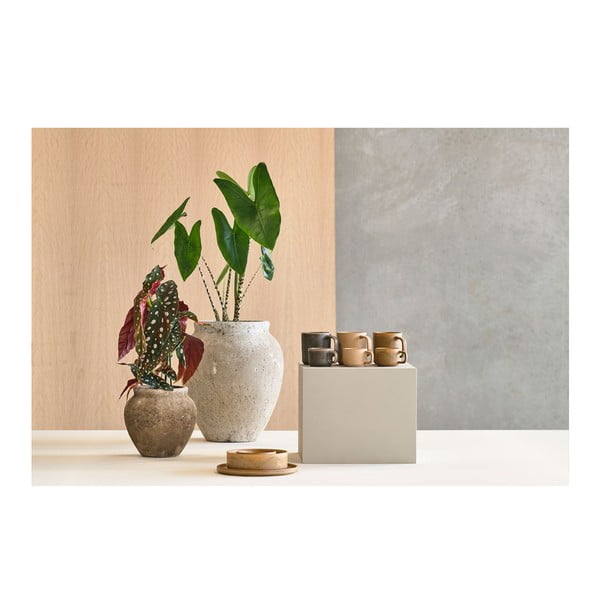 Komplet 2 bež porcelanastih skodelic Villa Collection Fjord, 250 ml-image-1