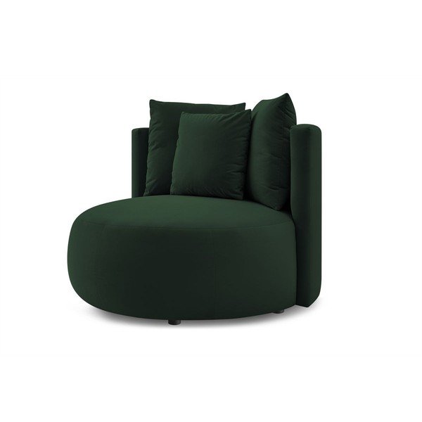 Temno zelen žameten fotelj Cesar – Bobochic Paris