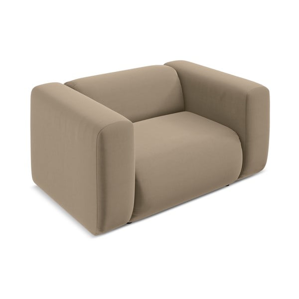 Bež žameten fotelj Ekahi – Makamii-image-3