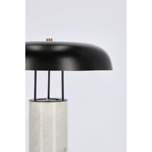 Črno-bela marmorna namizna svetilka s kovinskim senčilom (višina 33 cm) Kaithal – Bizzotto-image-4