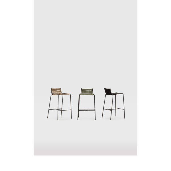 Črn kovinski barski stol (višina sedeža 65 cm) Emily – Marckeric-image-1